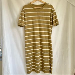 Madewell Striped Midi T-Shirt Dress Size Small